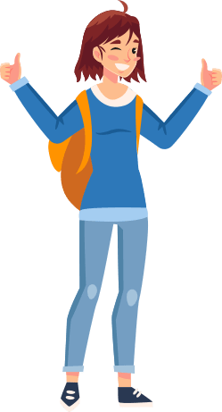 Happy student with homework help